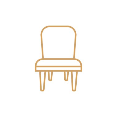 Sandalye Simgesi Vektör Şablonu tasarımı