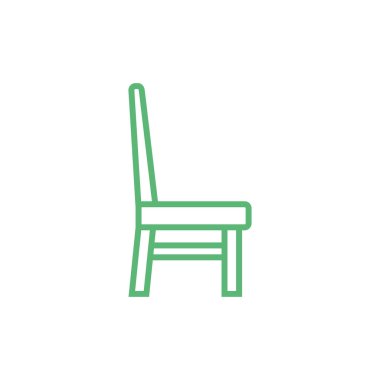 Sandalye Simgesi Vektör Şablonu tasarımı