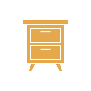 Kabine Çekmeceleri Simge Vektör Şablonu Çizim Tasarımı