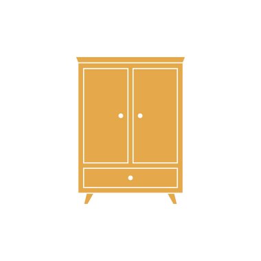 Kabine Çekmeceleri Simge Vektör Şablonu Çizim Tasarımı