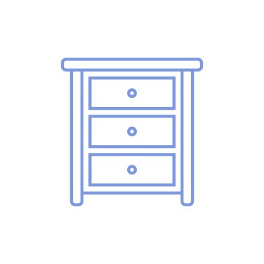Kabine Çekmeceleri Simge Vektör Şablonu Çizim Tasarımı
