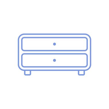 Kabine Çekmeceleri Simge Vektör Şablonu Çizim Tasarımı