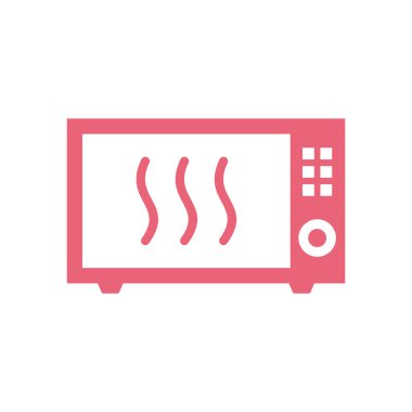 Mikrodalga Simgesi Vektör Şablonu Çizim Tasarımı