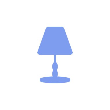 İçişleri Masası Lambası Simge Vektör İllüstrasyon Tasarımı