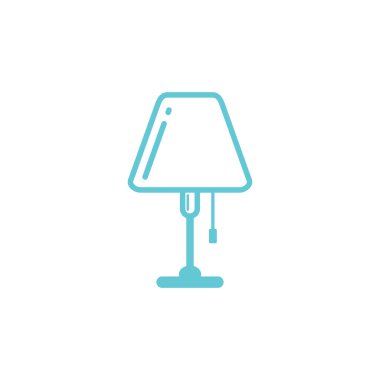 İçişleri Masası Lambası Simge Vektör İllüstrasyon Tasarımı