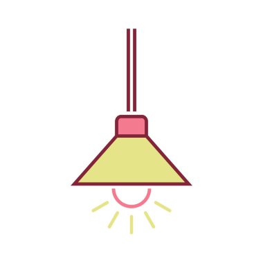 Lamba Simgesi Vektör Şablonu Çizimi Asılıyor