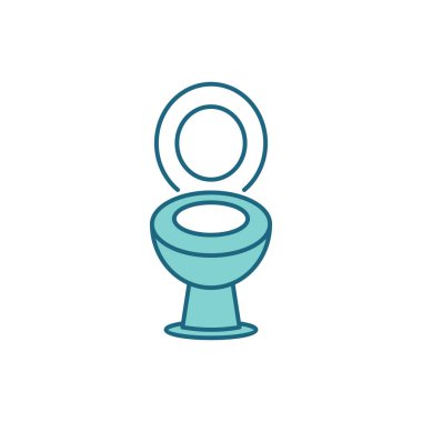 Tuvalet Simgesi Şablonu Çizim Tasarımı