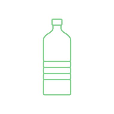 Mineral Su Şişe Simgesi Vektör Şablonu Çizim Tasarımı