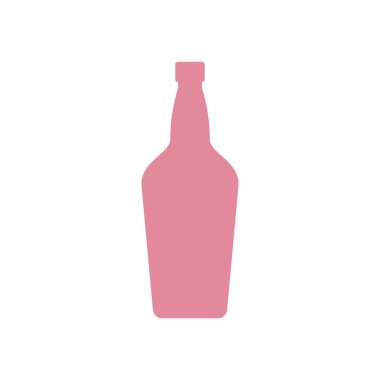 Şişe Simgesi Vektör Şablonu Çizim Tasarımı