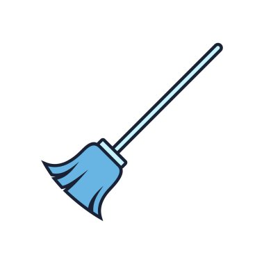 Süpürge Temizleme Servisi Simge Vektör Şablonu EPS 10