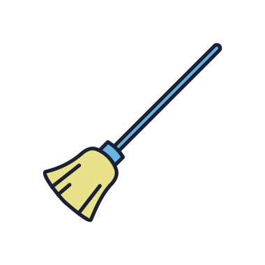 Süpürge Temizleme Servisi Simge Vektör Şablonu EPS 10