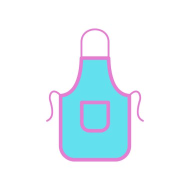 Şef Önlük Simgesi Vektör Şablonu Çizim Tasarımı