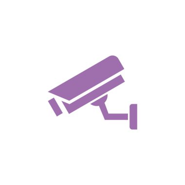 Sabit CCTV, Güvenlik Kamerası Simge Vektör Şablonu Çizim Tasarımı