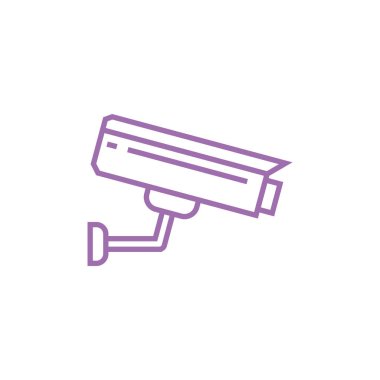 Sabit CCTV, Güvenlik Kamerası Simge Vektör Şablonu Çizim Tasarımı