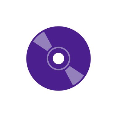 CD, Vinil Simge Vektör Şablonu Çizim Tasarımı