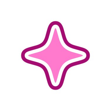 Star Shape Decoration Icon Template Illustration Design