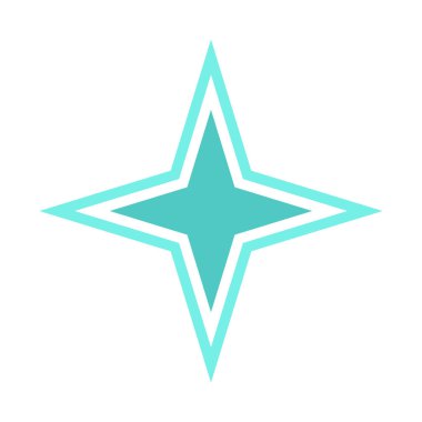 Star Shape Decoration Icon Template Illustration Design