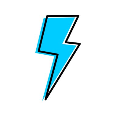 Soyut Yıldırım Dekorasyonu Vektör Şablonu Çizim Tasarımı