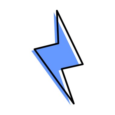 Soyut Yıldırım Dekorasyonu Vektör Şablonu Çizim Tasarımı