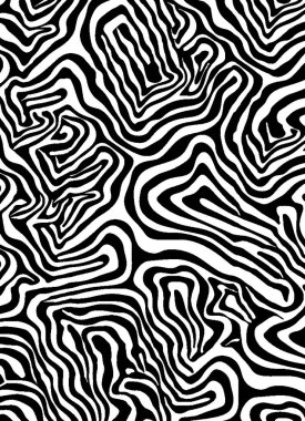 Kusursuz soyut siyah beyaz desen. Vektör illüstrasyonu