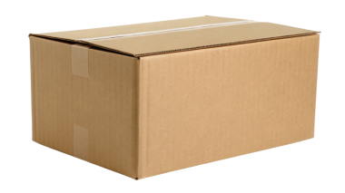 Karton kutu, saydam arkaplanı izole etti