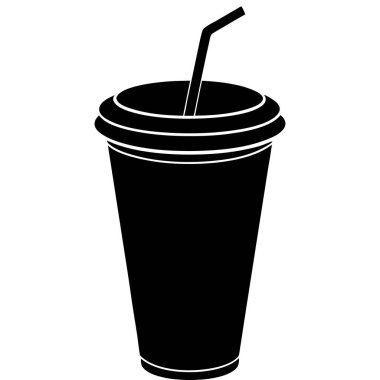 Beyaz arka planda izole edilmiş içki siluetini çıkar. İçki işareti vektör illüstrasyon tasarımı