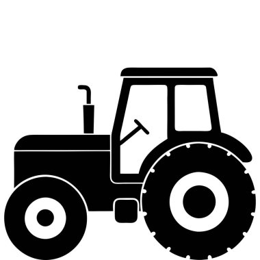 Beyaz arkaplanda traktör simgesi izole edildi. Çekici imza vektör illüstrasyon tasarımı