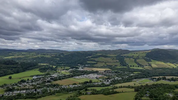 İskoçya, Pitlochry Vadisi 'nin tepesinden manzara