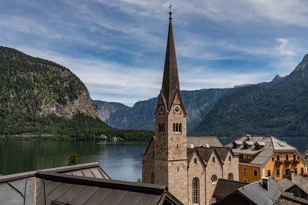 Hallstatt, Avusturalya - 12 Ağustos, 2 0 0 21: Hallstatt Village, Hallstatt, Avusturya