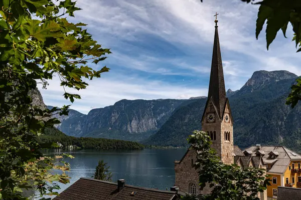 Güzel göl manzarası, Hallstatt Avusturya