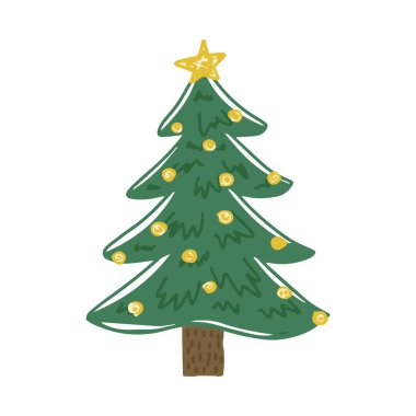 Luxury Christmas Tree Vector Art for Premium Holiday Branding and Promotional Projects. clipart