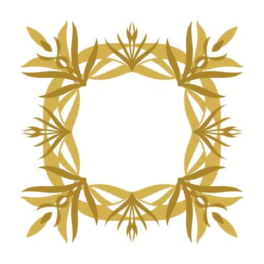 Lüks bir tema için basit bir illüstrasyon tarzına sahip altın sınır çizimi tasarım ve arkaplan ihtiyaçlarını karşılar