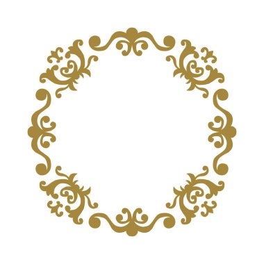 Tasarım ve arkaplan ihtiyaçları için basit bir illüstrasyon stiline sahip lüks altın sınır çizimi