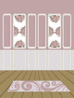 Güzel ve büyüleyici oda iç tasarım düzenlemesi