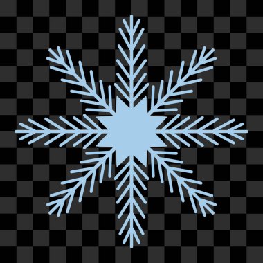 İzole kar çiçeği elementlerinin basit bir illüstrasyon tarzında resmedilmesi