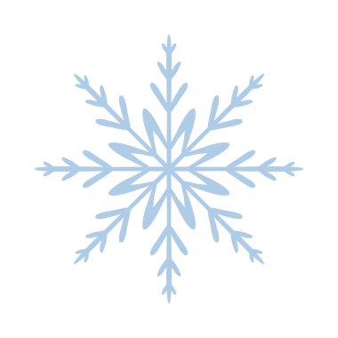 Tasarım amaçları için kar tanesi elementlerinin basit bir illüstrasyon tarzında resmedilmesiName