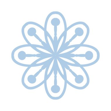 Tasarım amaçları için kar tanesi elementlerinin basit bir illüstrasyon tarzında resmedilmesiName