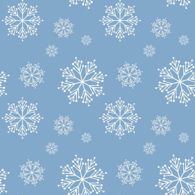 Kış temaları ve simge ve arkaplan amaçları için kar tanesi çizimleri deseni
