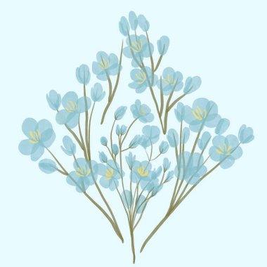 Kusursuz suluboya kapaklar, notlar, yumuşak arkaplan renkleri için eşsiz çiçek desenli arka plan. Suluboya sanat eseri. Çiçek sapı. 