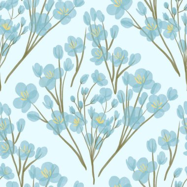 Kusursuz suluboya kapaklar, notlar, yumuşak arkaplan renkleri için eşsiz çiçek desenli arka plan. Suluboya sanat eseri. Çiçek sapı. 