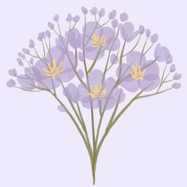 Kusursuz suluboya kapaklar, notlar, yumuşak arkaplan renkleri için eşsiz çiçek desenli arka plan. Suluboya sanat eseri. Çiçek sapı. 