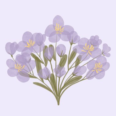 Kusursuz suluboya kapaklar, notlar, yumuşak arkaplan renkleri için eşsiz çiçek desenli arka plan. Suluboya sanat eseri. Çiçek sapı. 