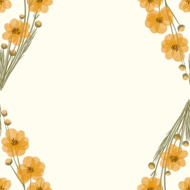 Kusursuz suluboya kapaklar, notlar, yumuşak arkaplan renkleri için eşsiz çiçek desenli arka plan. Suluboya sanat eseri. Çiçek sapı. 