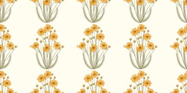 Kusursuz suluboya kapaklar, notlar, yumuşak arkaplan renkleri için eşsiz çiçek desenli arka plan. Suluboya sanat eseri. Çiçek sapı. 