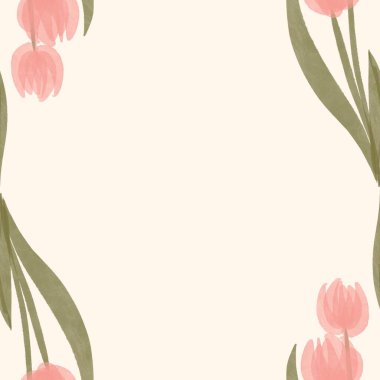 Kusursuz suluboya kapaklar, notlar, yumuşak arkaplan renkleri için eşsiz çiçek desenli arka plan. Suluboya sanat eseri. Çiçek sapı. 