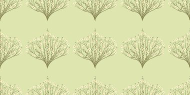 Kusursuz suluboya kapaklar, notlar, yumuşak arkaplan renkleri için eşsiz çiçek desenli arka plan. Suluboya sanat eseri. Çiçek sapı. Yeşil çiçek