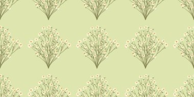 Kusursuz suluboya kapaklar, notlar, yumuşak arkaplan renkleri için eşsiz çiçek desenli arka plan. Suluboya sanat eseri. Çiçek sapı. Yeşil çiçek