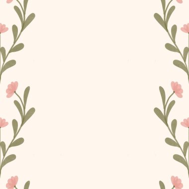 Kusursuz suluboya kapaklar, notlar, yumuşak arkaplan renkleri için eşsiz çiçek desenli arka plan. Suluboya sanat eseri. Çiçek sapı. Pembe çiçek.