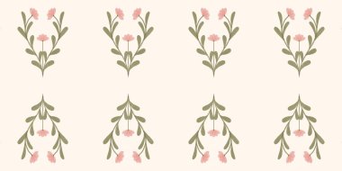 Kusursuz suluboya kapaklar, notlar, yumuşak arkaplan renkleri için eşsiz çiçek desenli arka plan. Suluboya sanat eseri. Çiçek sapı. Pembe çiçek.