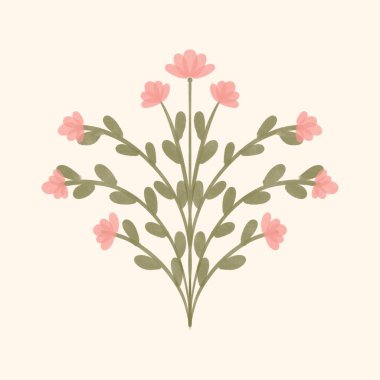 Kusursuz suluboya kapaklar, notlar, yumuşak arkaplan renkleri için eşsiz çiçek desenli arka plan. Suluboya sanat eseri. Çiçek sapı. Pembe çiçek.